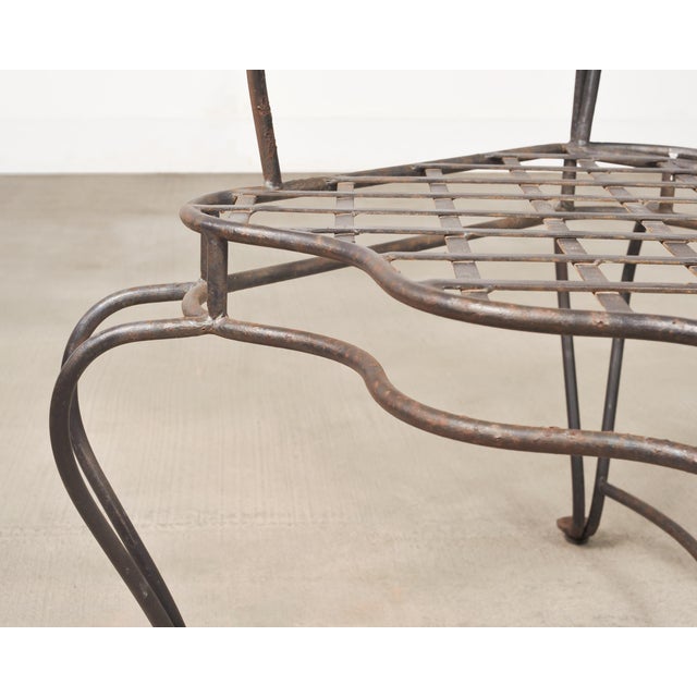 Set of Four Rose Tarlow Style Twig Iron Garden Dining Armchairs For Sale - Image 14 of 18