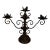 Heavy Vintage 3-Arm Candelabra With Weathered Brown and Black Finish Centerpiece For Sale