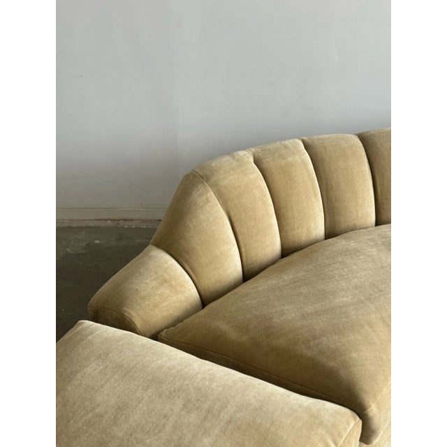 Art Deco 1980s One of One Arched Channel Back Sofa For Sale - Image 3 of 16