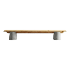 Entry Bench/Outdoor Bench - Modern Wood and Concrete Bench