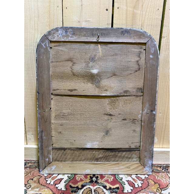 Beveled Octagonal Mirror in Mahogany-Stained Wooden Frame, 1890s For Sale - Image 5 of 6