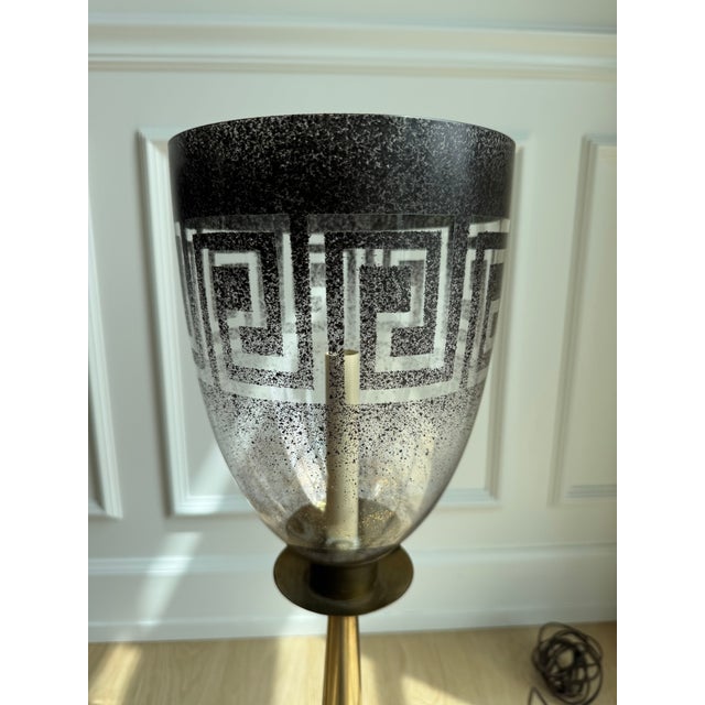 Elegant pair of vintage Stiffel attributed table lamps featuring a refined neoclassical form, executed in the manner of...