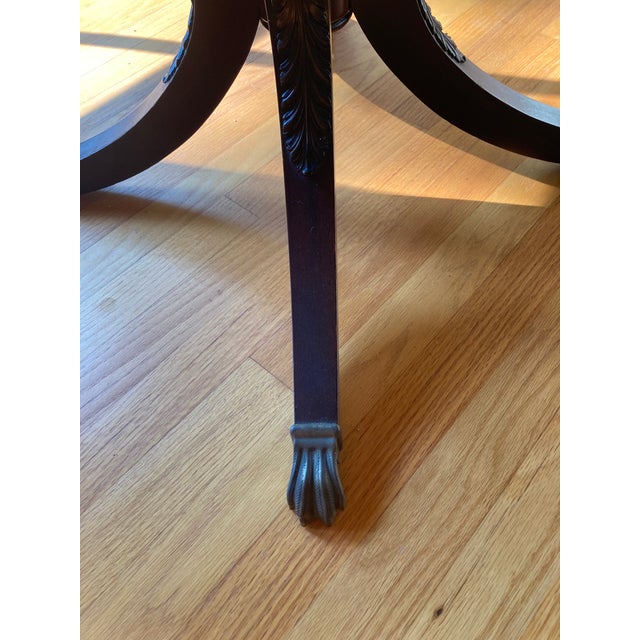 1950s American Regency Pedestal Table C. For Sale - Image 9 of 10