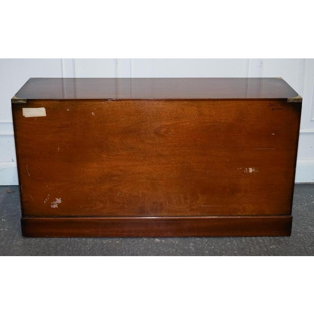 Vintage Military Campaign Brass Sideboard from Jansen of London For Sale - Image 13 of 15
