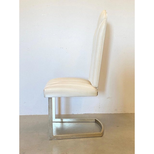 Metal Golden Metal Dining Chairs, 1980s, Set of 6 For Sale - Image 7 of 10