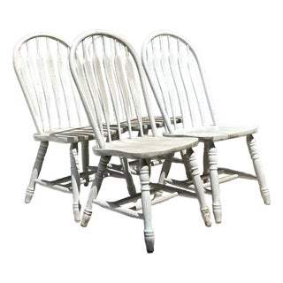 Vintage Farmhouse Style Windsor Chairs - Set of 4 For Sale