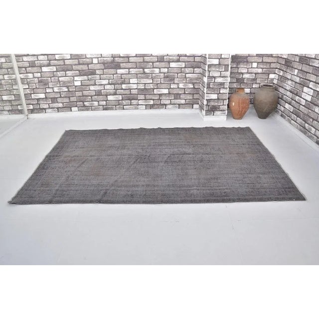 Gray Grey Oushak Rug, 1960s For Sale - Image 8 of 9
