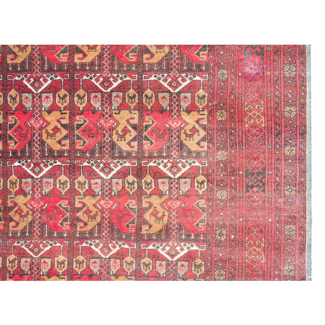 Vintage Afghani Bashir Rug For Sale - Image 4 of 16