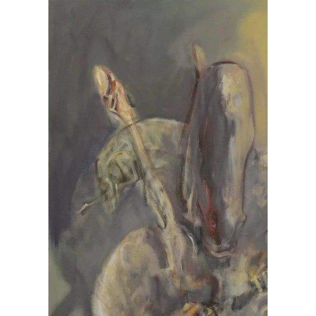 A large abstract oil on canvas painting titled " The birth of Memory" by the contemporary artist Igor Bogojevic (...