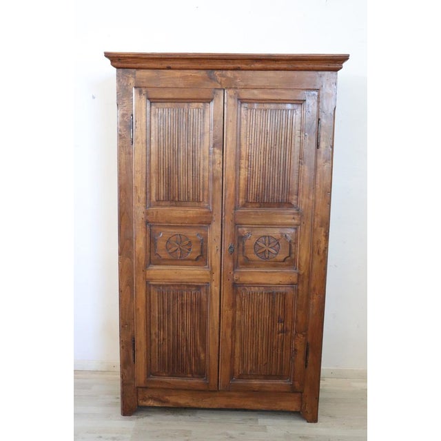 Antique Wardrobe in Poplar Wood, 1800s For Sale - Image 14 of 18