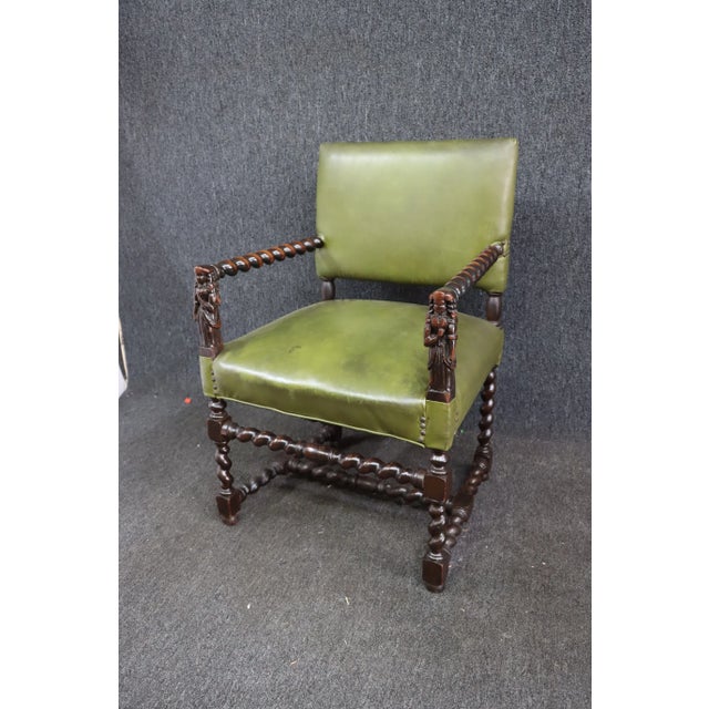 Continental Figural Carved Open Armchair For Sale - Image 4 of 8