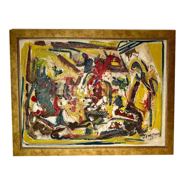 Mid Century Spanish Painting For Sale