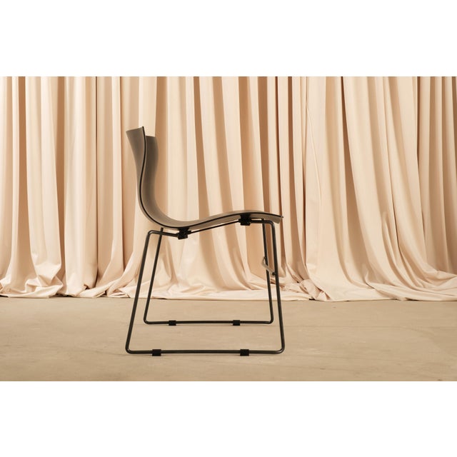 Black Vintage "Handkerchief" Stacking Chairs by Lella & Massimo Vignelli for Knoll Studio, Usa, 1985 — Set of 6 For Sale - Image 8 of 11