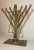 Brutalist Share Vintage Handmade Brass Copper Signed Brutalist Jewish Judaica Menorah Candelabra For Sale - Image 3 of 16