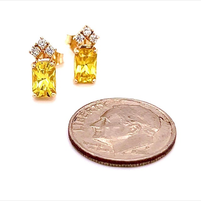 Natural Sapphire Diamond Earrings 14k Gold 1.74 TCW Certified For Sale - Image 17 of 18