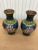 Chinese Mid 20th Century Vintage Chinese Cloisonne Floral Decorated Vases- a Pair For Sale - Image 3 of 7