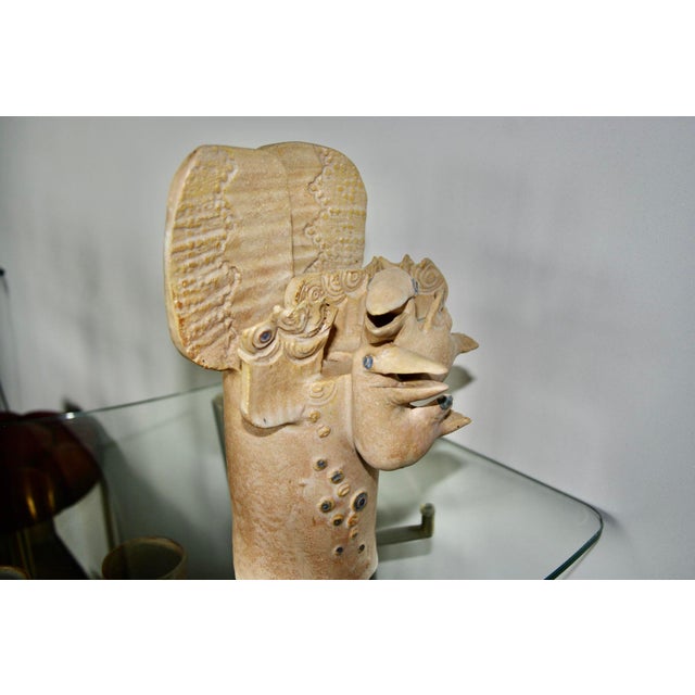 Sculptural Vase with Birds by Pierre Koppe, 1978 For Sale - Image 3 of 11