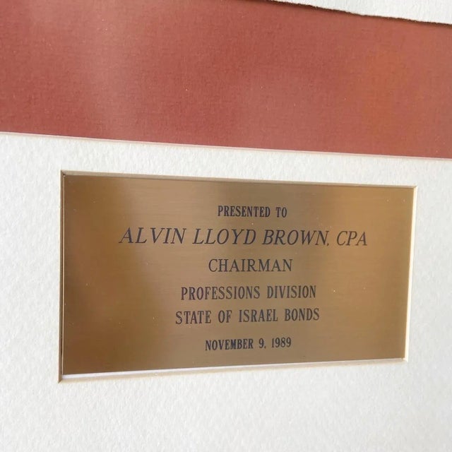 Framed Signed Lithograph “Two Women and a Child” by Reuven Rubin For Sale - Image 4 of 11