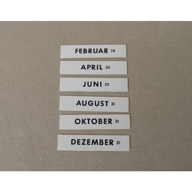 Vintage Acrylic Glass and Chrome Perpetual Calendar from Jakob Maul, 1930s For Sale - Image 9 of 12