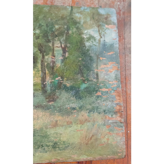 19th Century English or American Pastoral Landscape With Cows, Signed For Sale In New York - Image 6 of 15