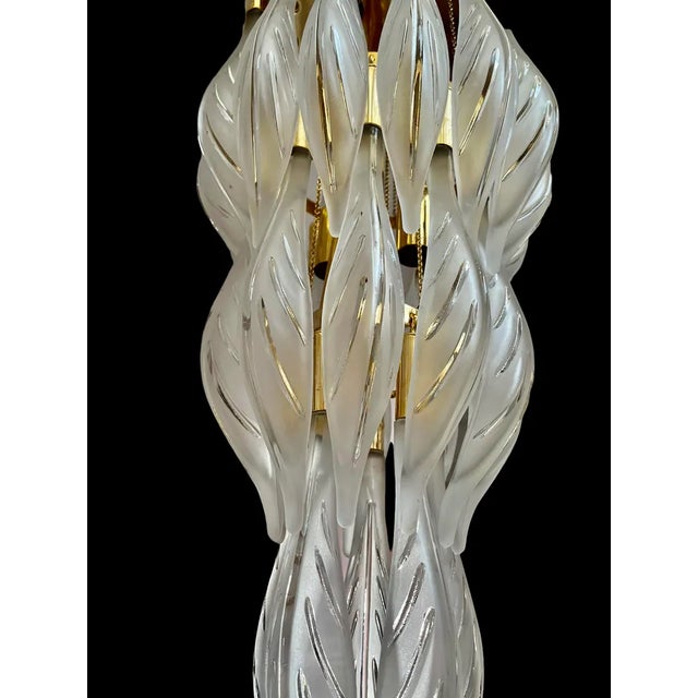 Glass Ice Frost Pendant by Franco Luce, 1980s, in None conditions. Designed 1980 to 1989 European Plug (up to 250V).The...