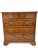 Small William and Mary style chest with fine mahogany and burl veneers and banding. The chest has 5 drawers with burl...