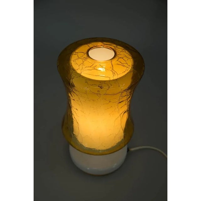 1970s Mid-Century Glass Table Lamp, 1970s For Sale - Image 5 of 10