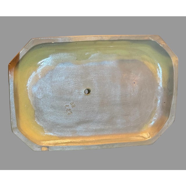 Antique Victorian Yellow Ware Sand Majolica Figural Drinking Friar Monk Smoking Stand For Sale - Image 6 of 7