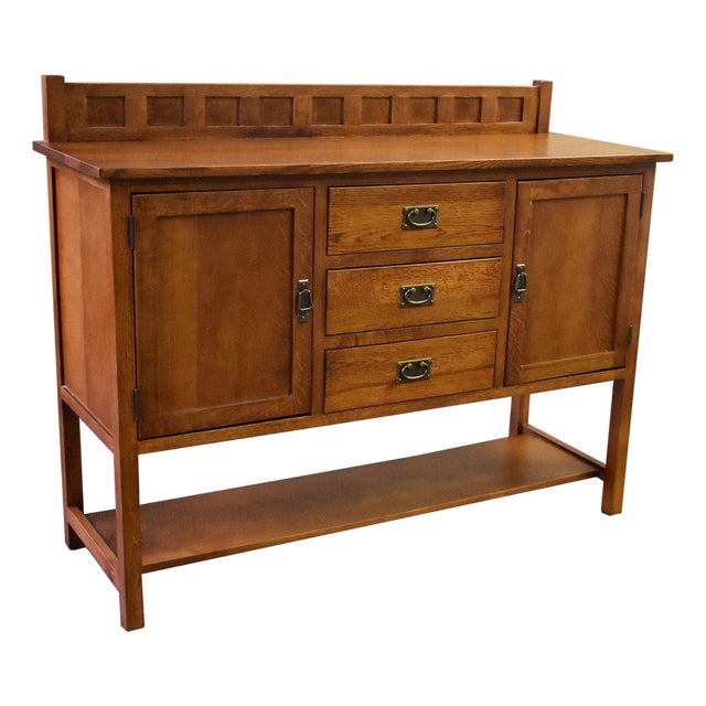 Mission Turner Sideboard-3 Drawers-2 Doors-Michael's Cherry (Mc-A)-58" For Sale