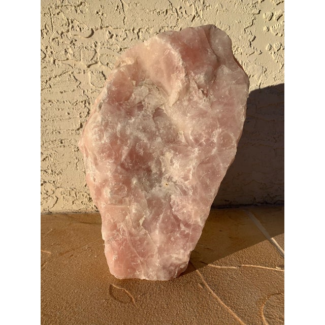 Large Raw Rose-Quartz Crystal Stone For Sale - Image 9 of 12