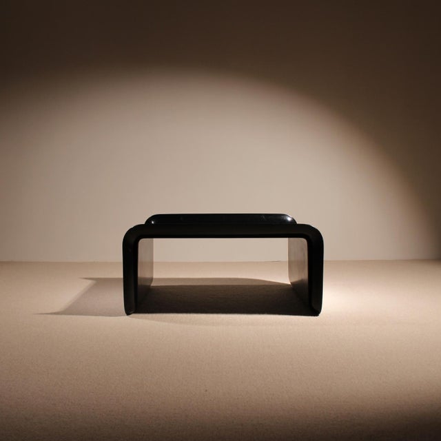 Black Fiberglass Coffee Table from Rosenthal, Germany, 1970s For Sale - Image 3 of 11