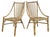 Mid-Century Modern Vintage Sculptural Rattan Bamboo Side Chair-A Pair For Sale - Image 3 of 5