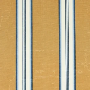 Schumacher Randolph Stripe Moire Fabric in Goldsmith