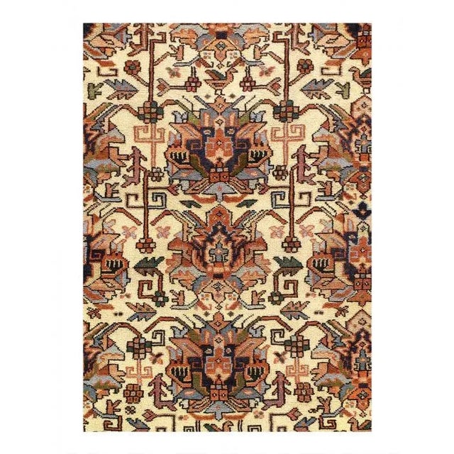 Fine Antique Persian Heriz S Rug, Country of Origin: Persia, Circa Date: 1880 – A formal garden of cypress and willow...