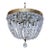 Vintage Hollywood Regency Neoclassical Brass Tiered Crystal Basket Chandelier For Sale