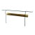 Vintage 1970s Pace Glass Console Table With Suspended Brass Beam Mid Century Modern For Sale