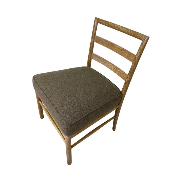 Mid 20th Century Set of 6 Danish Modern Cerused Oak Dining Chairs, Reupholstered For Sale - Image 4 of 14