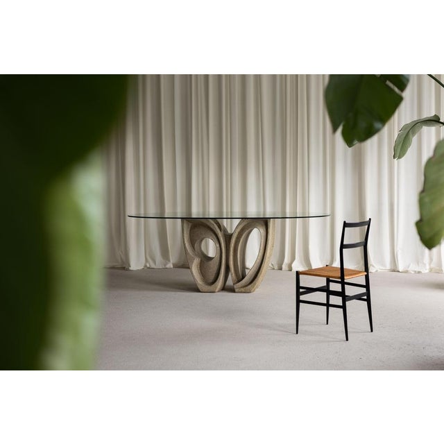 Rare and truly unique sculptural dining or centre table designed by Roberto Vivas and made in his own atelier in Argentina...