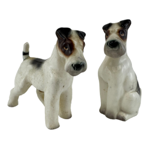 Vintage Mid Century Modern Fox Terrier Dog Salt & Pepper Shakers – A Pair
