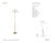 Amber Lewis by Visual Comfort Signature Soren 53" Floor Lamp in Hand-Rubbed Antique Brass with Silk Pleated Shade...