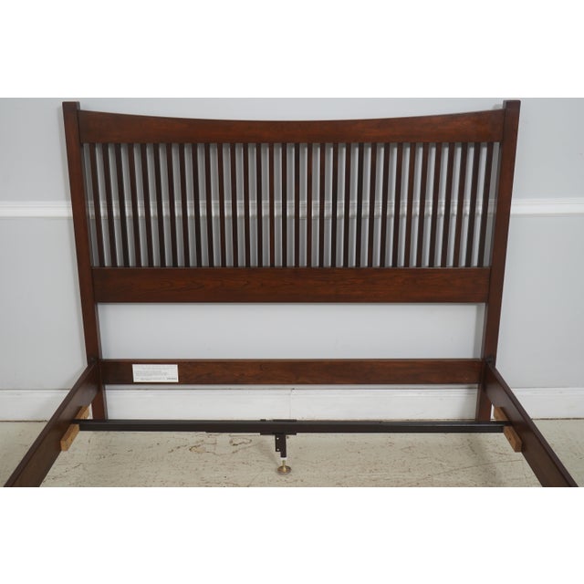 Mission Stickley Mission Cherry Queen Size Spindle Bed For Sale - Image 3 of 16
