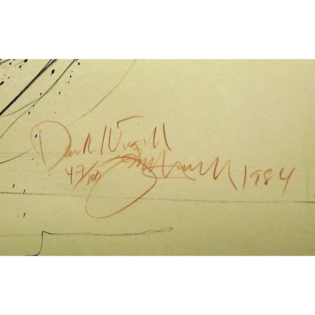 Impressionist 1980s Frank Howell "Dark Night" Custom Framed Hand Signed Artwork For Sale - Image 3 of 6