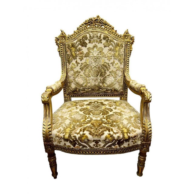 Set of Louis XvVI French Gilt Armchairs For Sale - Image 8 of 12