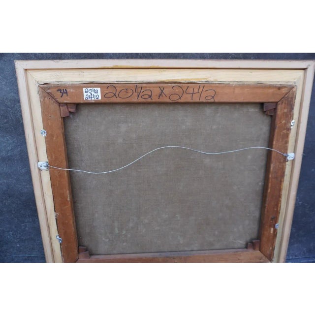 Textile George Waller Parker (1888 -1957) Mexican Village Scene - Oil on Canvas c.1930s For Sale - Image 7 of 8