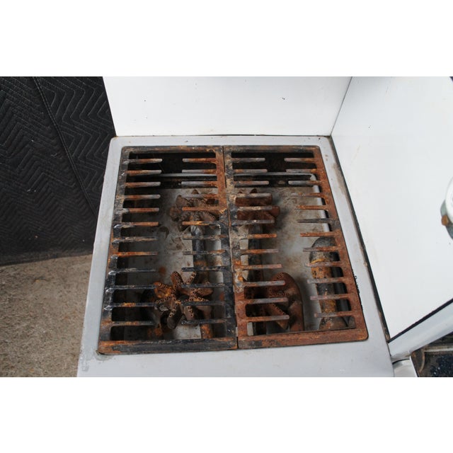 Antique Alcazar Range & Heater Co Acme Enameled Porcelain Gas Kitchen Stove For Sale - Image 11 of 16