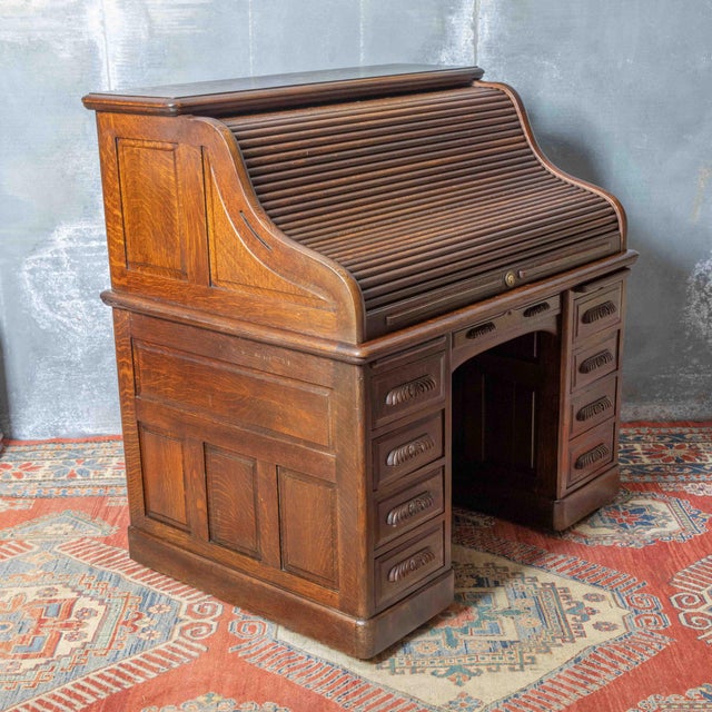 Roll Top Desk from Maples & Co., 1906 For Sale - Image 10 of 18
