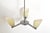 Vintage Triple-Arm Chandelier in Chrome and Glass, 1950s For Sale - Image 9 of 10
