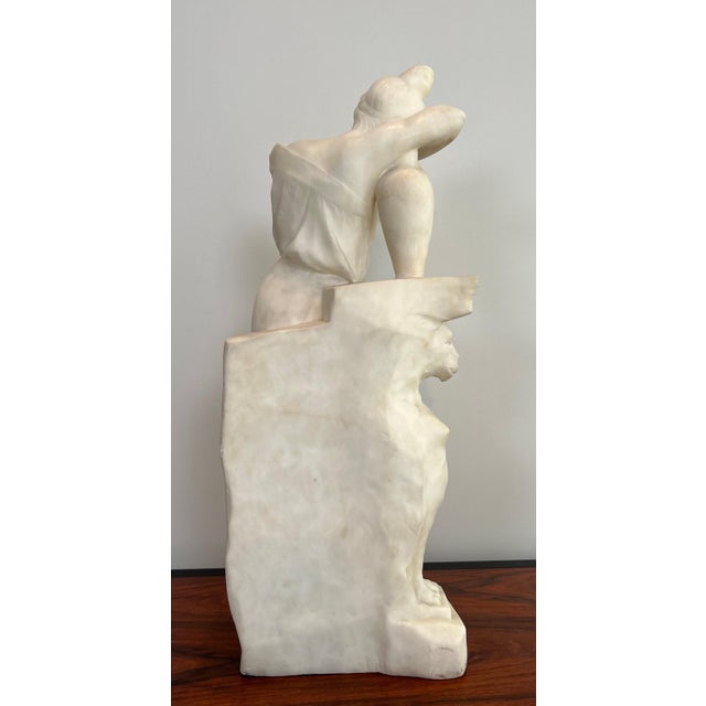 Early 19th Century Carrara Marble Sculpture of a Romantic Young Girl with a Signed Jug For Sale - Image 11 of 12