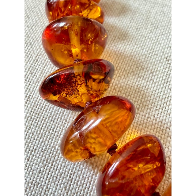 Vintage Italian Baltic Amber Graduated Bead Necklace, 1970s For Sale - Image 11 of 16