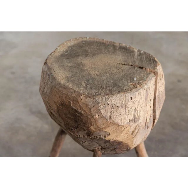 Late 19th Century French Provincial Elm Chopping Block Table, 1890s For Sale - Image 5 of 11